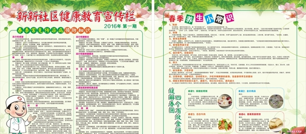 健康宣傳欄春季養(yǎng)生小常識(shí)