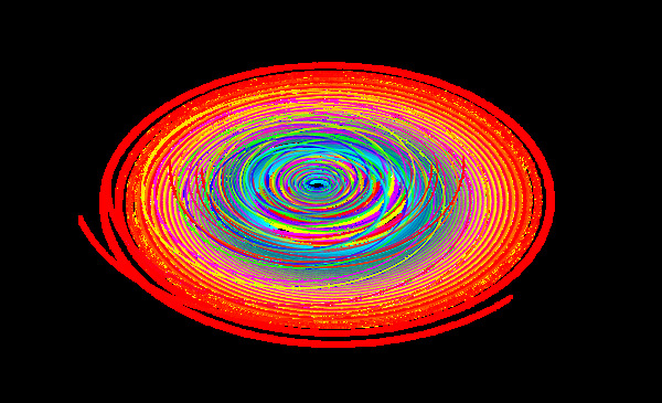 彩色线条旋转圆圈png元素