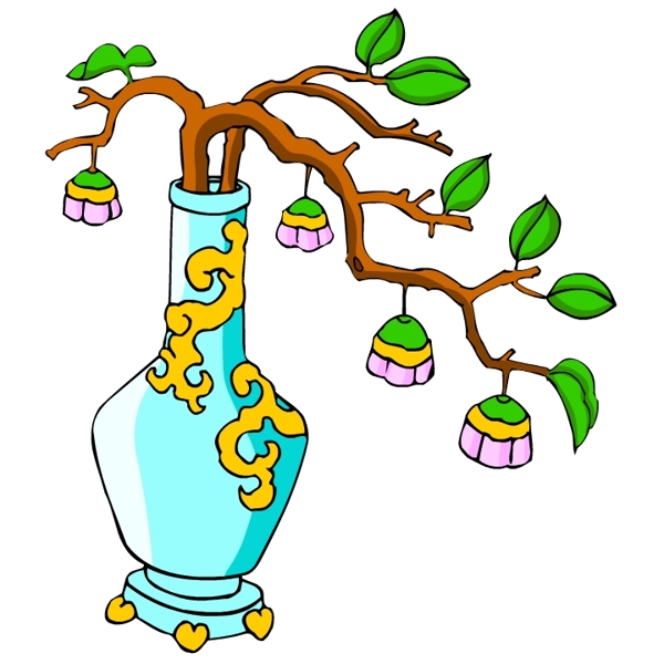花卉古典插畫
