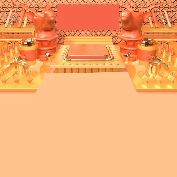 唯美C4D狂歡節(jié)喜慶背景