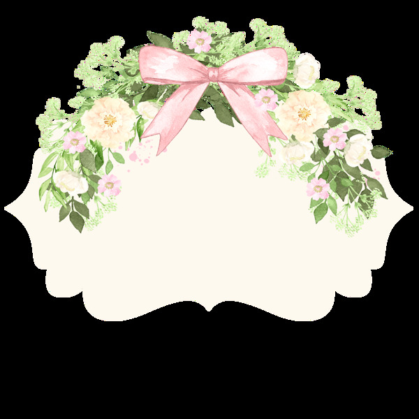 少女粉色花環(huán)png透明素材