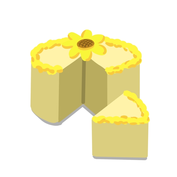 美食蛋糕黄色免抠