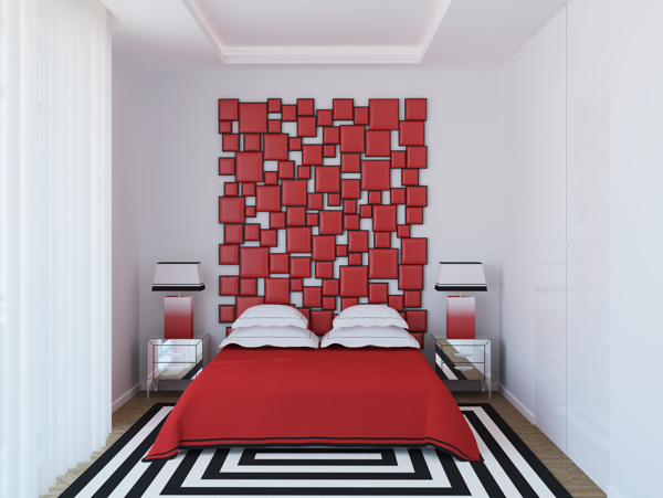 红色风格卧室装修设计