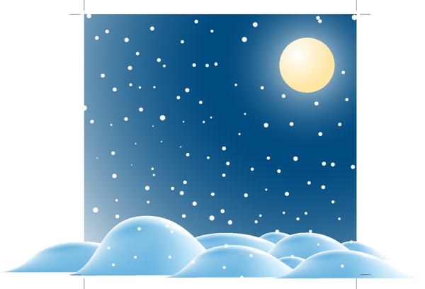 雪景矢量素材