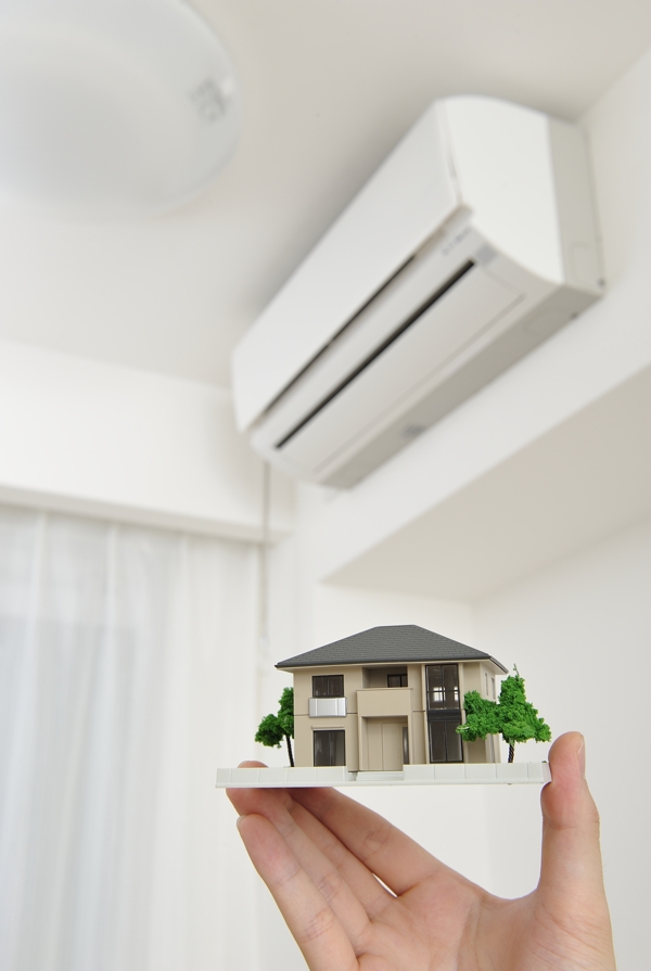 空调与别墅模型图片