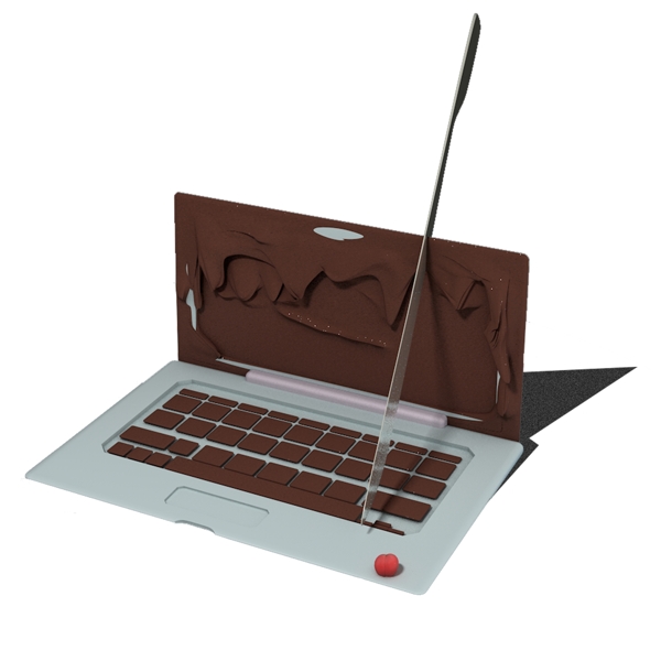 巧克力做的电脑创意c4d建模