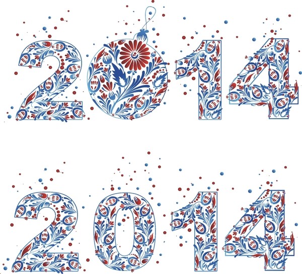2014花紋字體圖片