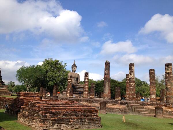 泰国素可泰古城遗址图片
