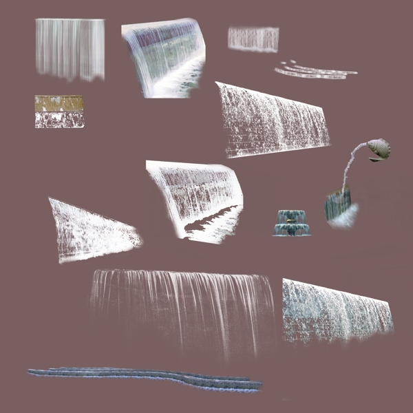 水景psd分層素材