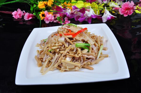 茶筍炒肉絲圖片