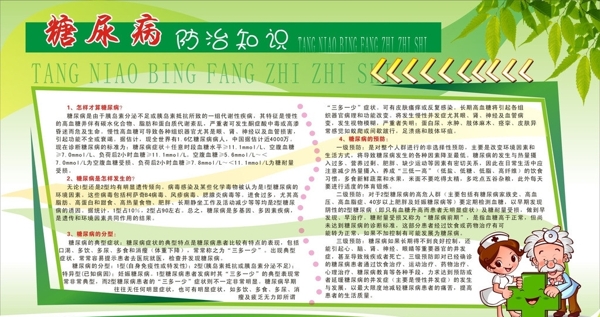 糖尿病防治知識展板圖片