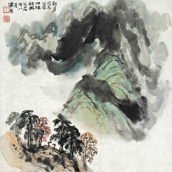 山林秋興圖片