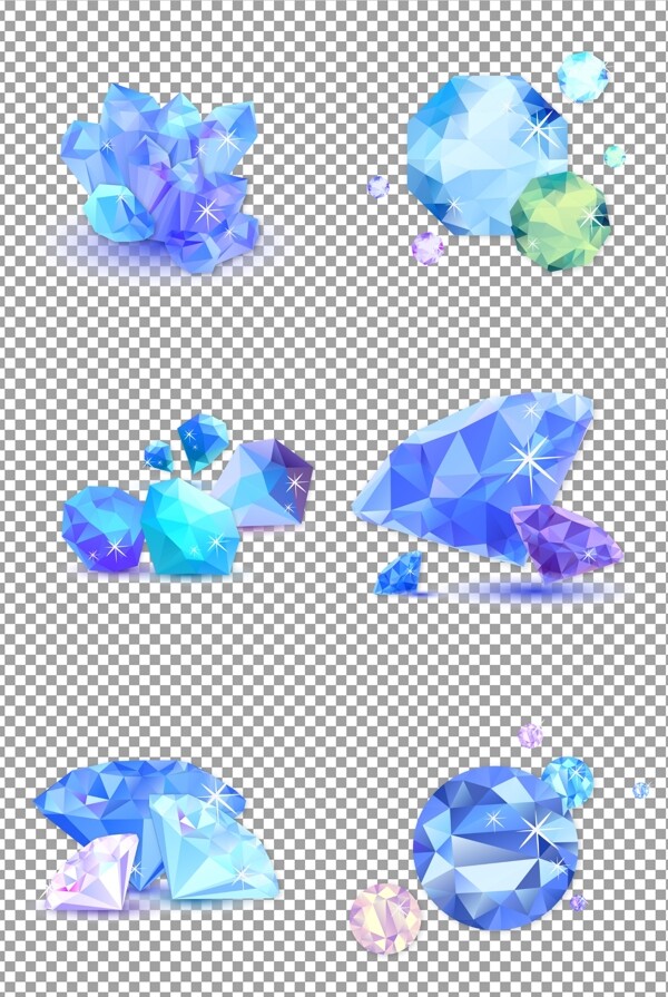 蓝色水晶钻石