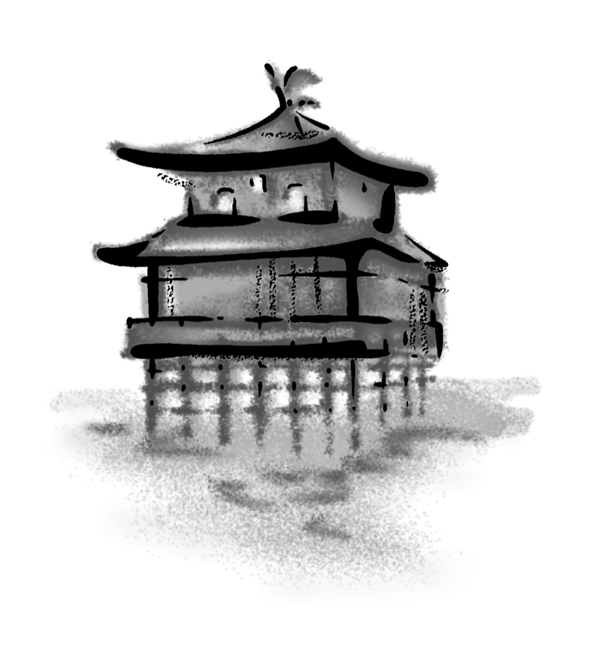 黑白裝飾分層素材psd0014