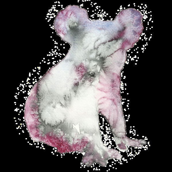 手绘水粉动物画装饰图案