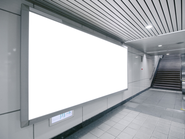 地铁空白广告灯箱图片