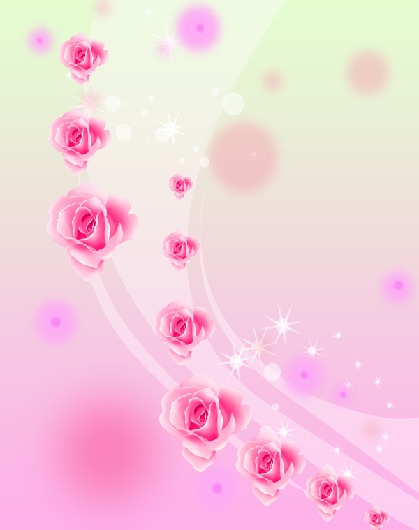 粉色玫瑰移门图片