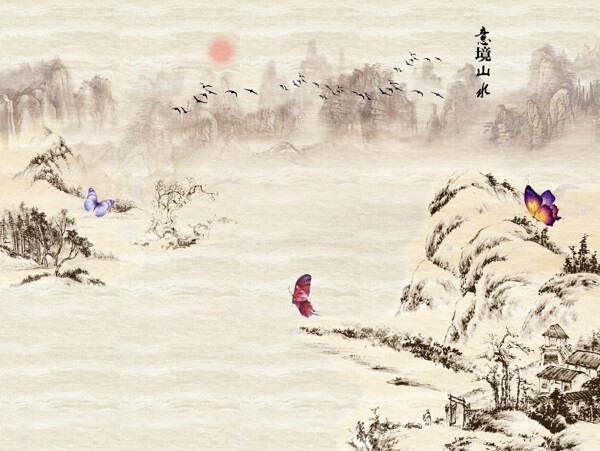 新中式背景墻