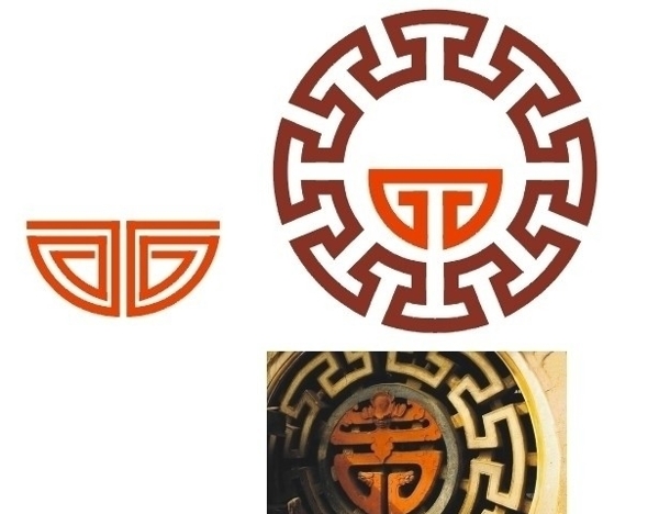 古代窗底紋花邊圖片