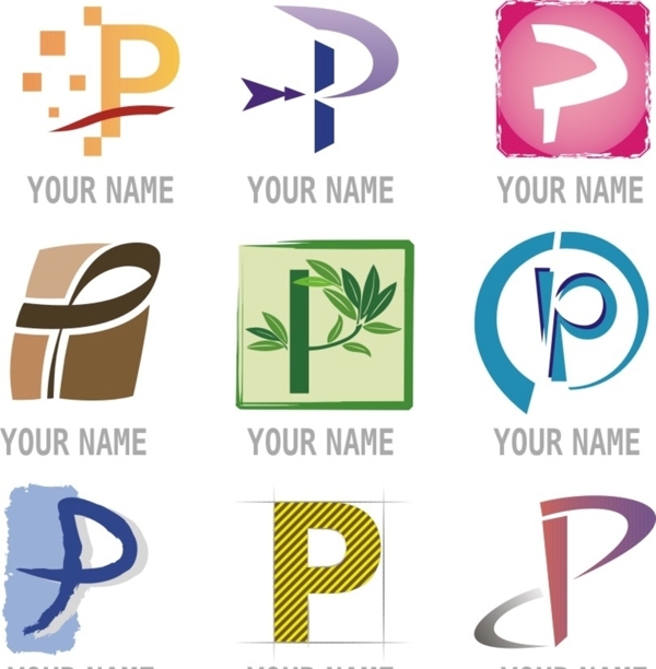 p字母标志设计