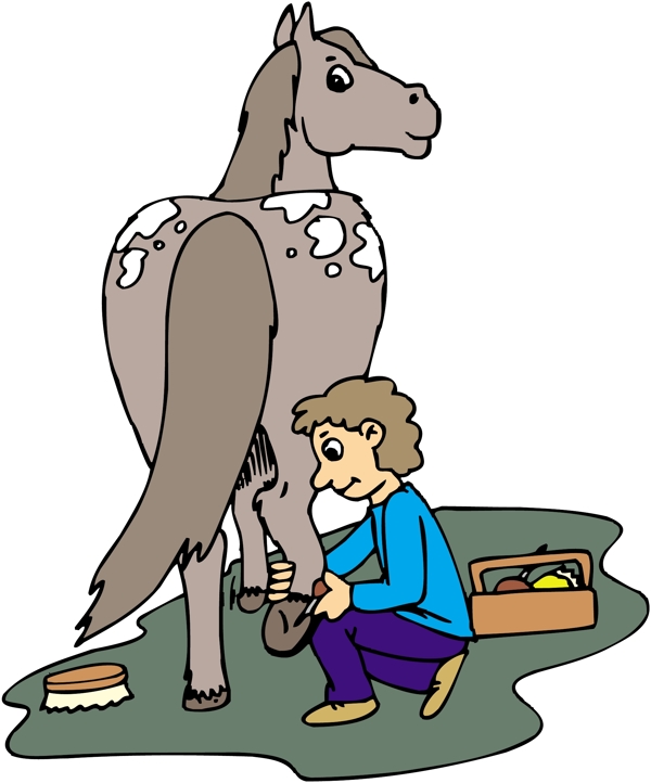馬常見動物矢量素材EPS格式0006