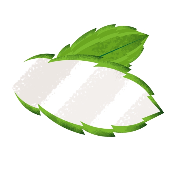 手繪風(fēng)綠色噪點(diǎn)植物邊框元素