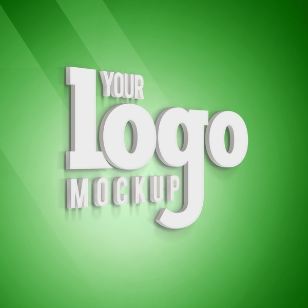 绿色背景logo效果图