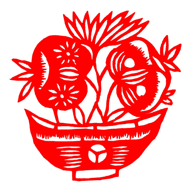 花鳥窗花剪紙民間美術(shù)0114