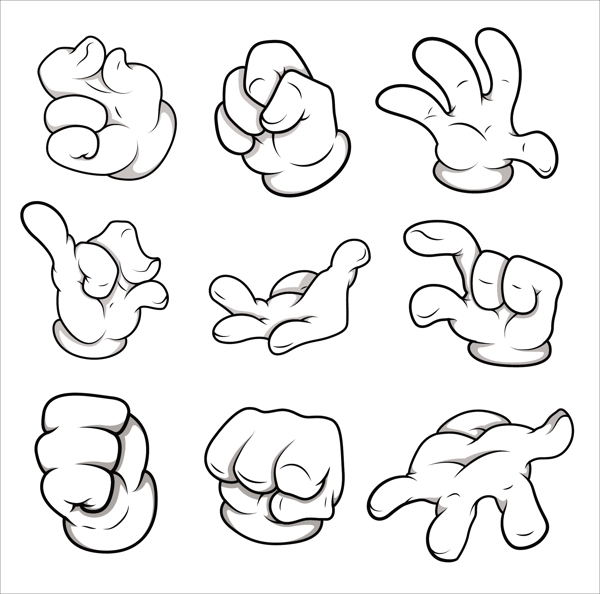 手勢(shì)矢量插圖