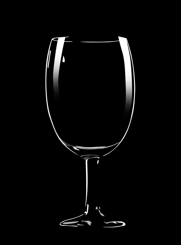 透明红酒玻璃杯图片