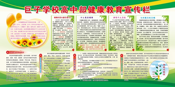 學校健康教育宣傳欄圖片