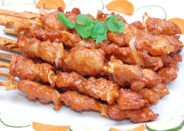 骨香雞肉串圖片
