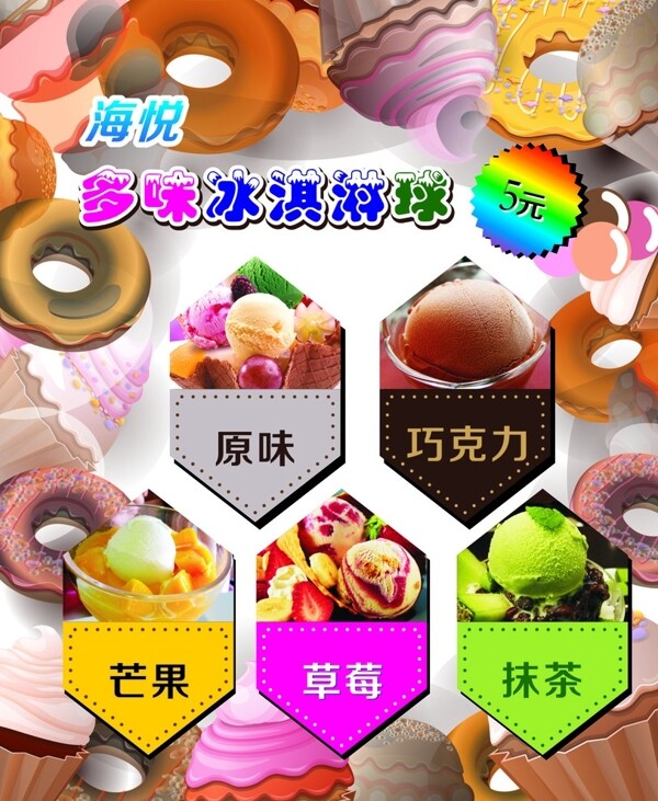 多味冰淇淋球點單牌圖片