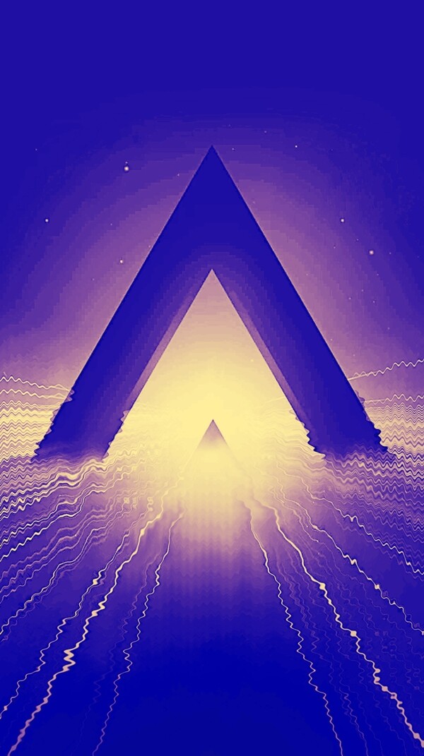 金字塔塔尖蓝色背景贴图