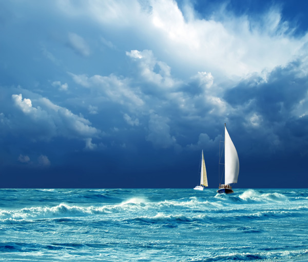 海上帆船圖片