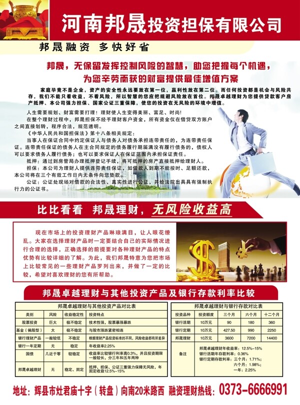 投資擔(dān)保dm單圖片