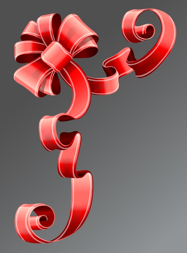 絲帶結(jié)矢量圖形01