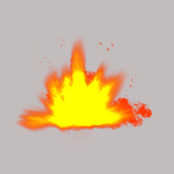 漫画手绘火焰自然元素爆炸火焰