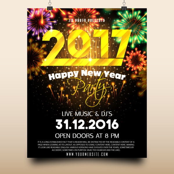 新年派对海报设计