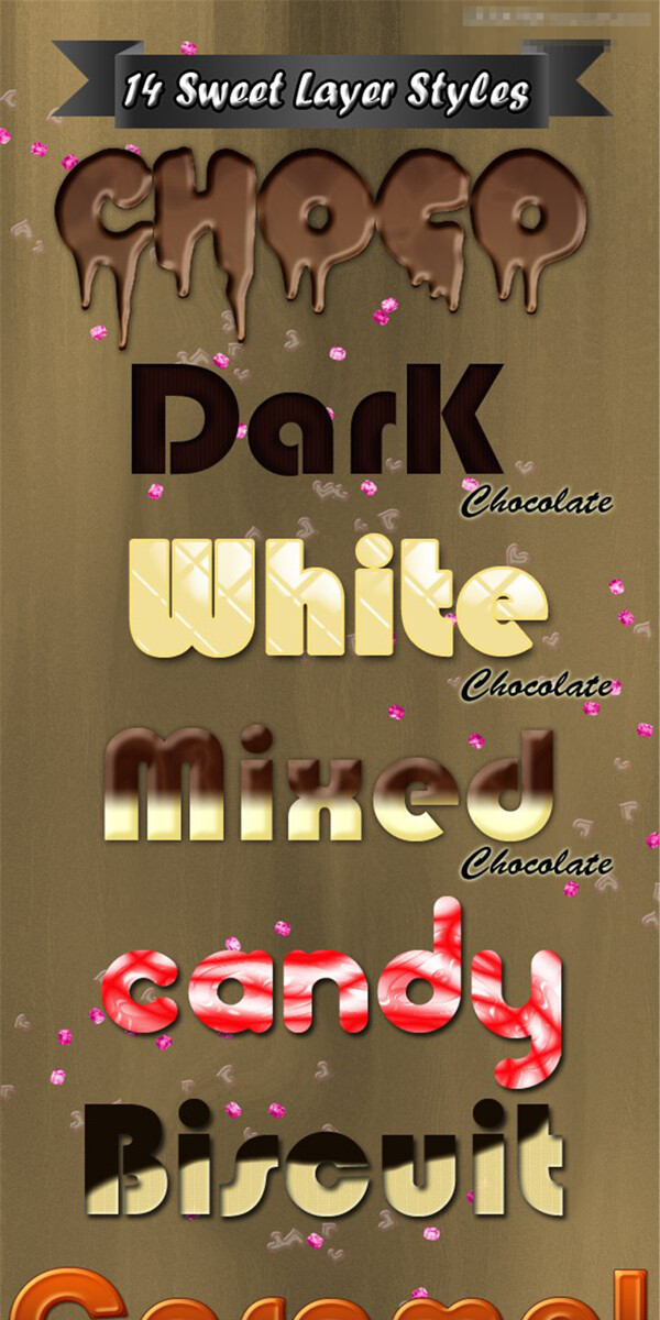 巧克力饼干艺术字样式