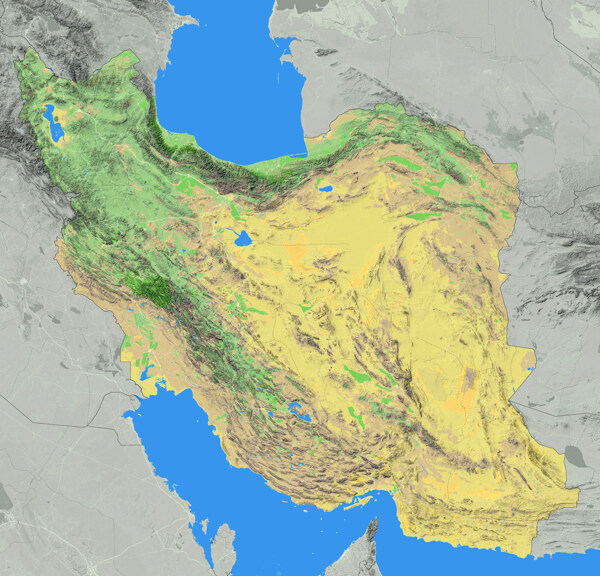伊朗地形图
