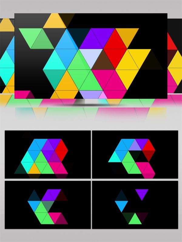 彩色光斑三角视频素材