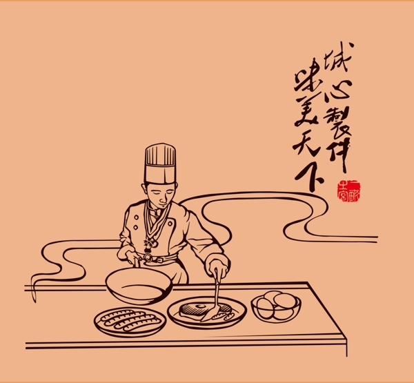 手繪烹飪