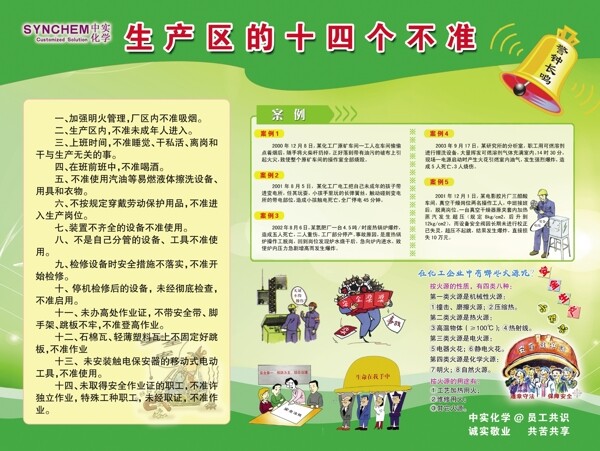 安全生產十四個不準圖片
