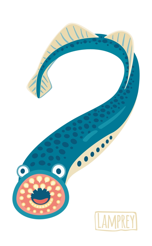 卡通插畫魚海鮮矢量素材