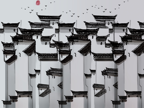 新中式背景墻