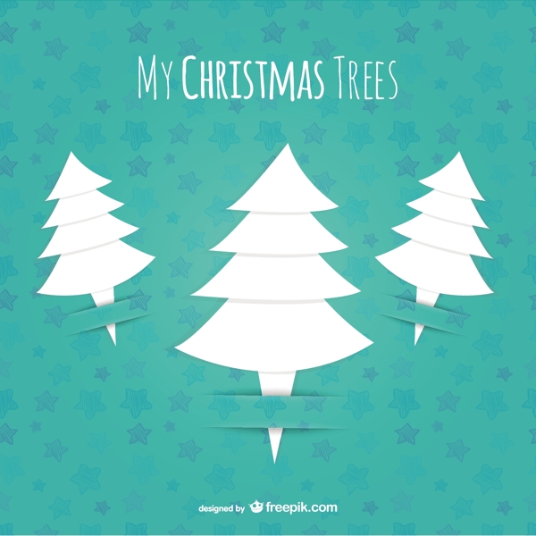 折纸风格的圣诞树