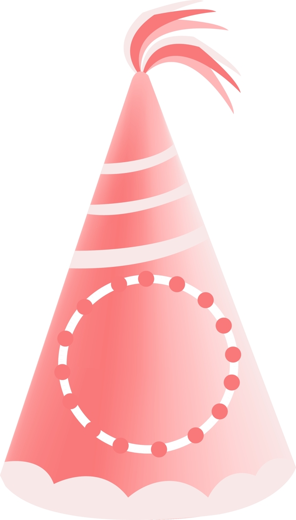 粉色卡通生日帽子