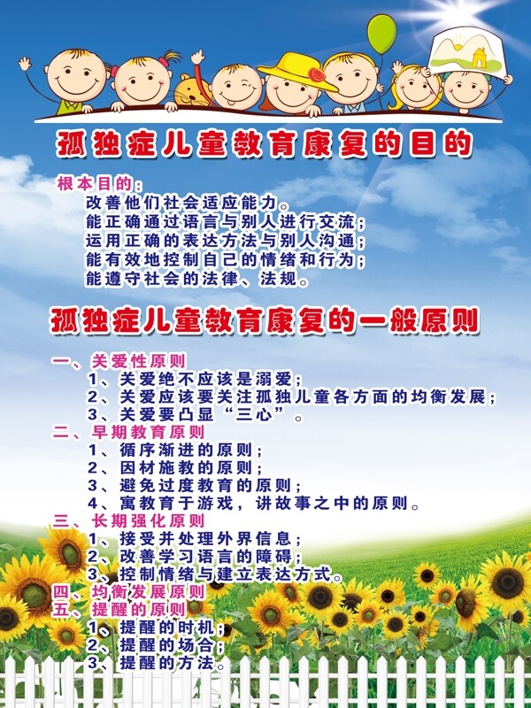 孤獨癥兒童教育康復的目的與原則