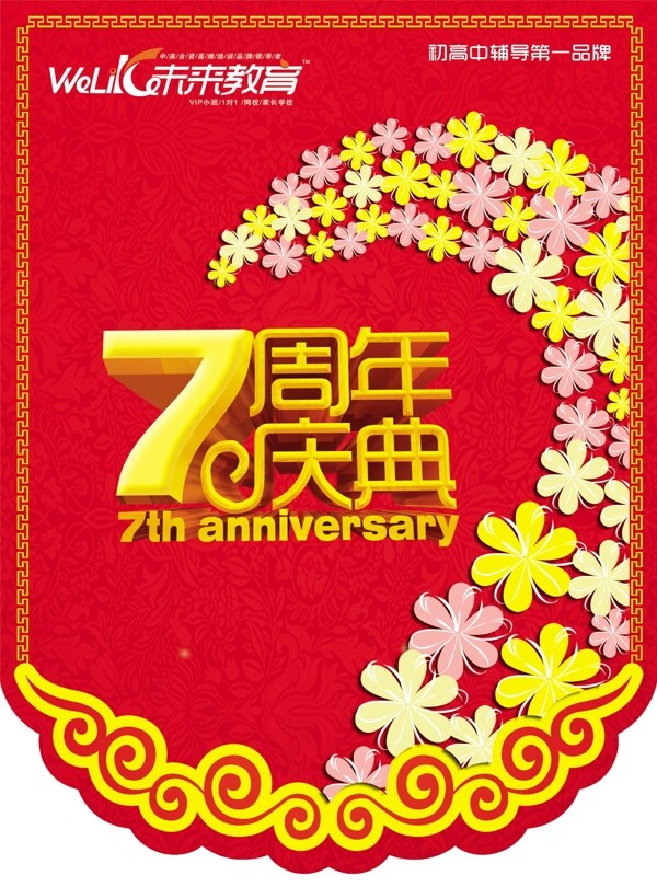 七周年慶典吊旗